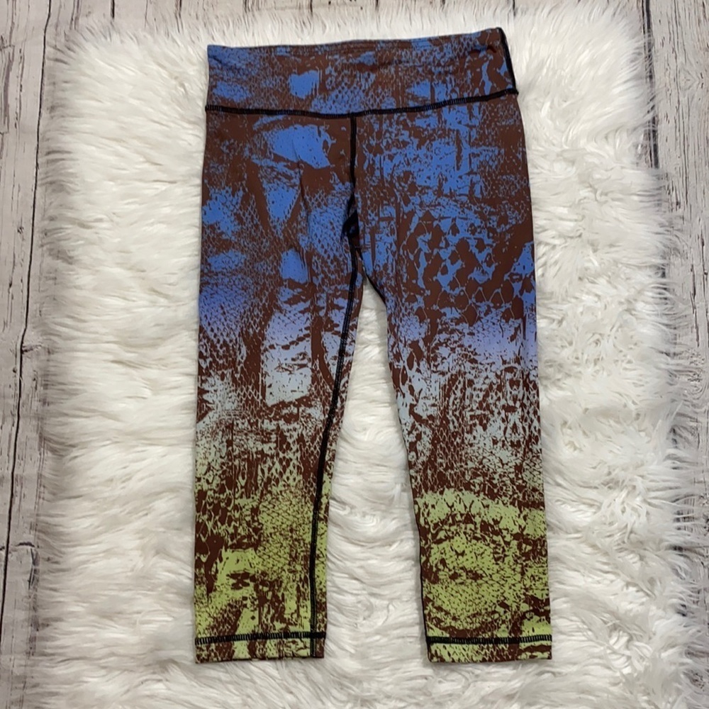 Vimmia Brown, Blue & Lime Patterned Leggings